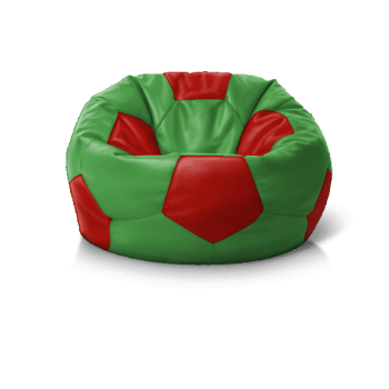Крісло м''яч Green + Red' — ергономічні м’які меблі для дому та офісної лаунж-зони.